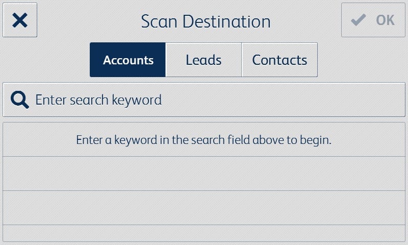 Capture d'écran application Salesforce destination