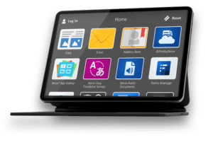 Tablette tactile avec apps Xerox et ConnecktKey